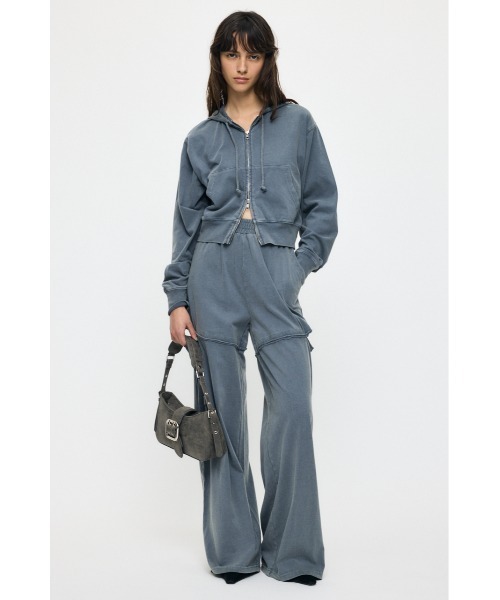 MOUSSY(マウジー)の「【セットアップ対応】GARMENT スウェットパンツ(スウェットパンツ・レディース・ブルー/ライトブラック・1/2)」の3枚目の写真
