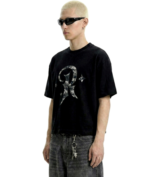REBRENNER(リブレンナー)の「DTF ミリアル クールコットンクロップ半袖Tシャツ ブラック(Tシャツ/カットソー・メンズ・ブラック・MEDIUM/LARGE/X-LARGE)」の1枚目の写真