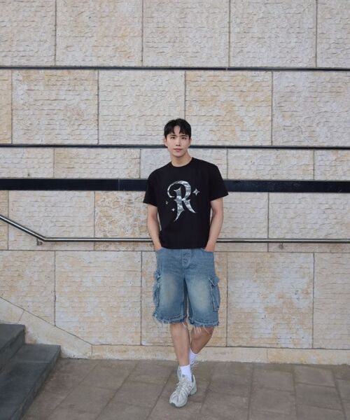 REBRENNER(リブレンナー)の「DTF ミリアル クールコットンクロップ半袖Tシャツ ブラック(Tシャツ/カットソー・メンズ・ブラック・MEDIUM/LARGE/X-LARGE)」の13枚目の写真