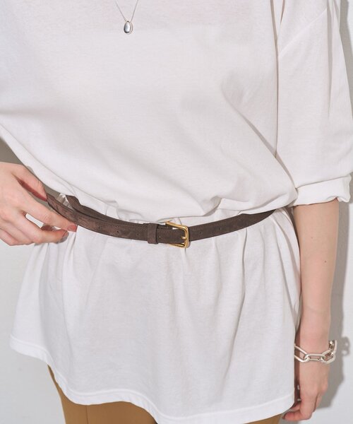 Whim Gazette（ウィムガゼット）の「【BOTERO】LAID Belt Suede（ベルト・レディース・ブラウン・FREE）」の3枚目の写真