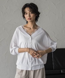 2WAYレースネックニットプルオーバー