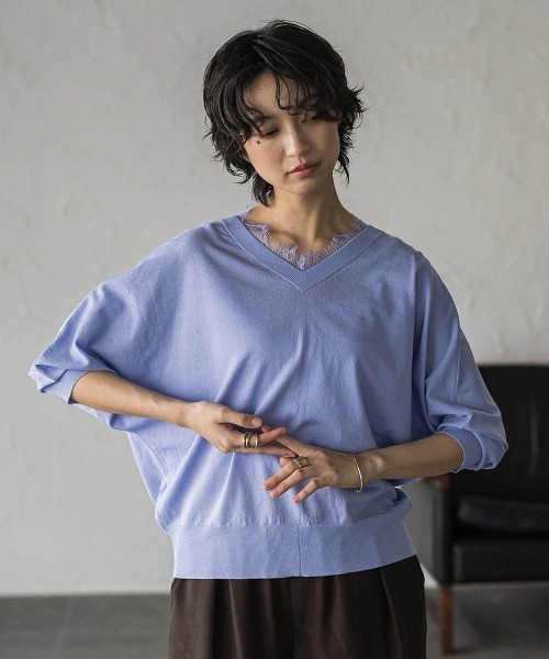 MAYSON GREY(メイソングレイ)の「2WAYレースネックニットプルオーバー(ニット/セーター・レディース・ホワイト/ブラック・M)」の15枚目の写真