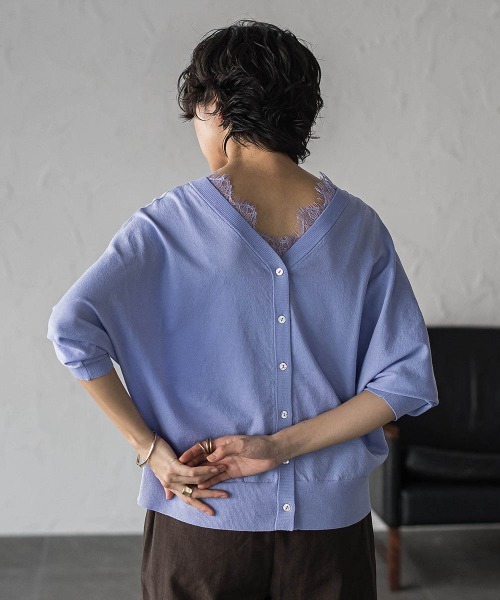 MAYSON GREY(メイソングレイ)の「2WAYレースネックニットプルオーバー(ニット/セーター・レディース・ホワイト/ブラック・M)」の17枚目の写真