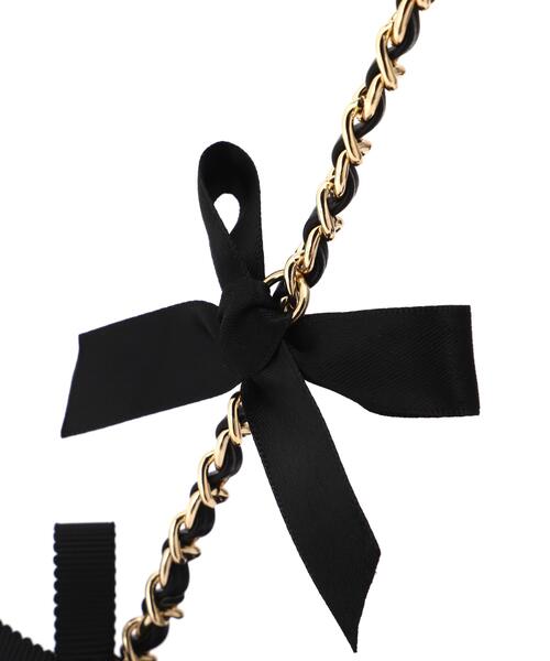 JILL by JILL STUART(ジルバイジルスチュアート)の「<RIBBONシリーズ>チェーンリボンバニティ(ショルダーバッグ・レディース・ブラック/ピンク・FREE)」の22枚目の写真
