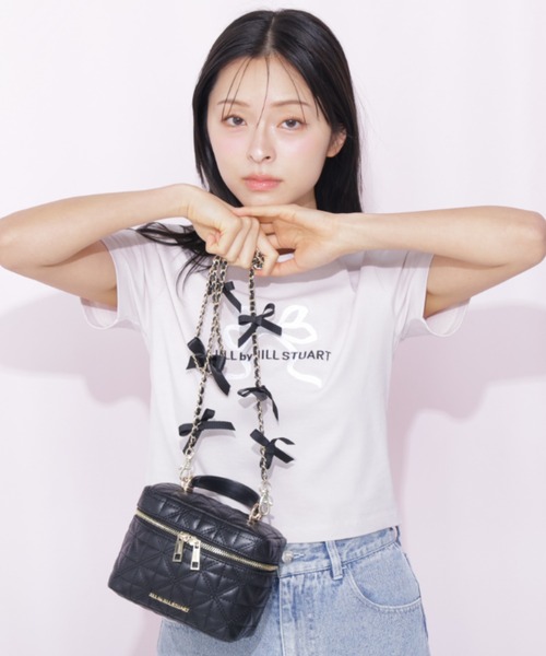 JILL by JILL STUART(ジルバイジルスチュアート)の「<RIBBONシリーズ>チェーンリボンバニティ(ショルダーバッグ・レディース・ブラック/ピンク・FREE)」の12枚目の写真
