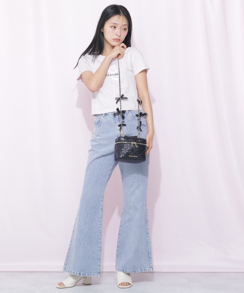 JILL by JILL STUART(ジルバイジルスチュアート)の「<RIBBONシリーズ>チェーンリボンバニティ(ショルダーバッグ・レディース・ブラック/ピンク・FREE)」の13枚目の写真