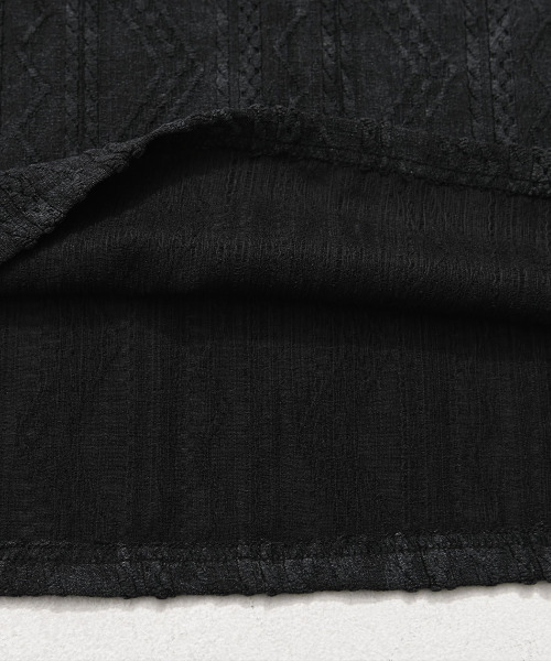 CavariA(キャバリア)の「『CavariA/キャバリア』汚し加工ジグザグケーブル半袖クルーネックTEE(Tシャツ/カットソー・メンズ・グレー/ネイビー/ブラック・L/XL/M)」の16枚目の写真