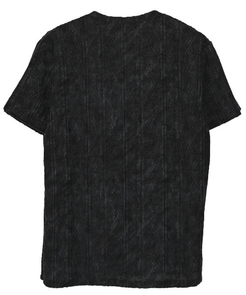 CavariA(キャバリア)の「『CavariA/キャバリア』汚し加工ジグザグケーブル半袖クルーネックTEE(Tシャツ/カットソー・メンズ・グレー/ネイビー/ブラック・L/XL/M)」の19枚目の写真