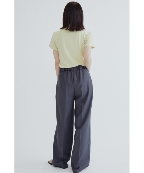 ANF.MUU(アンフムー)の「ソフトスラブジャージーTシャツ(Tシャツ/カットソー・レディース・ネイビー/イエロー/ブラック/ホワイト・FREE)」の7枚目の写真