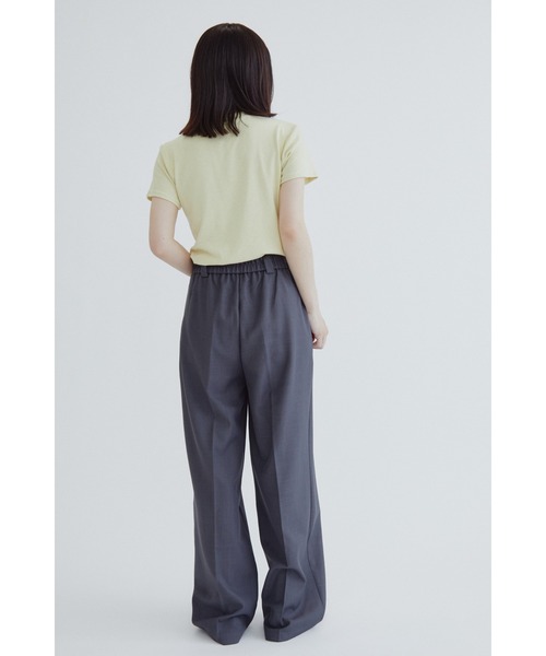 ANF.MUU(アンフムー)の「ソフトスラブジャージーTシャツ(Tシャツ/カットソー・レディース・ネイビー/イエロー/ブラック/ホワイト・FREE)」の8枚目の写真
