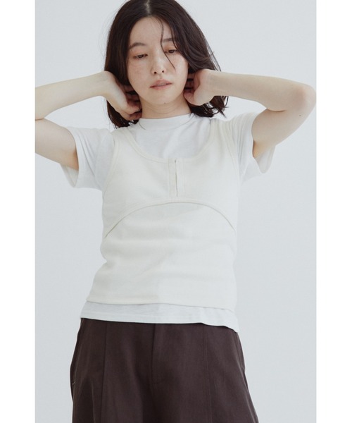ANF.MUU(アンフムー)の「ソフトスラブジャージーTシャツ(Tシャツ/カットソー・レディース・ネイビー/イエロー/ブラック/ホワイト・FREE)」の17枚目の写真