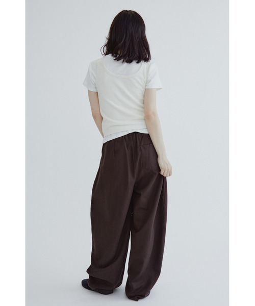 ANF.MUU(アンフムー)の「ソフトスラブジャージーTシャツ(Tシャツ/カットソー・レディース・ネイビー/イエロー/ブラック/ホワイト・FREE)」の15枚目の写真