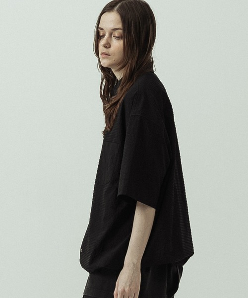 SLICK(スリック)の「【ZOZO限定】SLICK/スリック/Seersucker Gingham Check Drawstring Short Sleeve Shirt/シアサッカーギンガムチェックドローストリングショートスリーブシャツ(シャツ/ブラウス・メンズ・ライトグレー/ブラック/カーキ・1/2/3)」の8枚目の写真