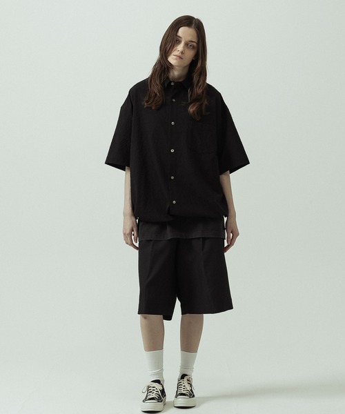 SLICK(スリック)の「【ZOZO限定】SLICK/スリック/Seersucker Gingham Check Drawstring Short Sleeve Shirt/シアサッカーギンガムチェックドローストリングショートスリーブシャツ(シャツ/ブラウス・メンズ・ライトグレー/ブラック/カーキ・1/2/3)」の18枚目の写真