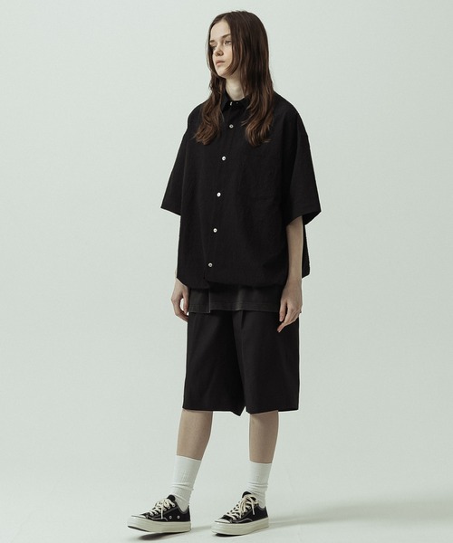 SLICK(スリック)の「【ZOZO限定】SLICK/スリック/Seersucker Gingham Check Drawstring Short Sleeve Shirt/シアサッカーギンガムチェックドローストリングショートスリーブシャツ(シャツ/ブラウス・メンズ・ライトグレー/ブラック/カーキ・1/2/3)」の20枚目の写真