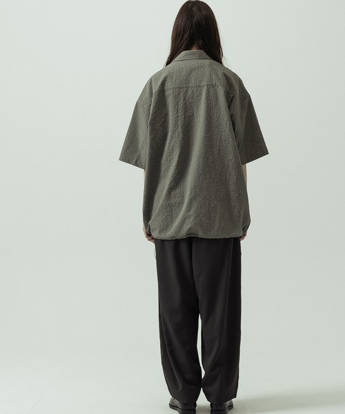 SLICK(スリック)の「【ZOZO限定】SLICK/スリック/Seersucker Gingham Check Drawstring Short Sleeve Shirt/シアサッカーギンガムチェックドローストリングショートスリーブシャツ(シャツ/ブラウス・メンズ・ライトグレー/ブラック/カーキ・1/2/3)」の12枚目の写真
