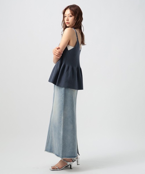 BAYFLOW(ベイフロー)の「ペプラムニットキャミ(ニット/セーター・レディース・インディゴブルー/ヘザーグレー/ブラック・FREE)」の16枚目の写真