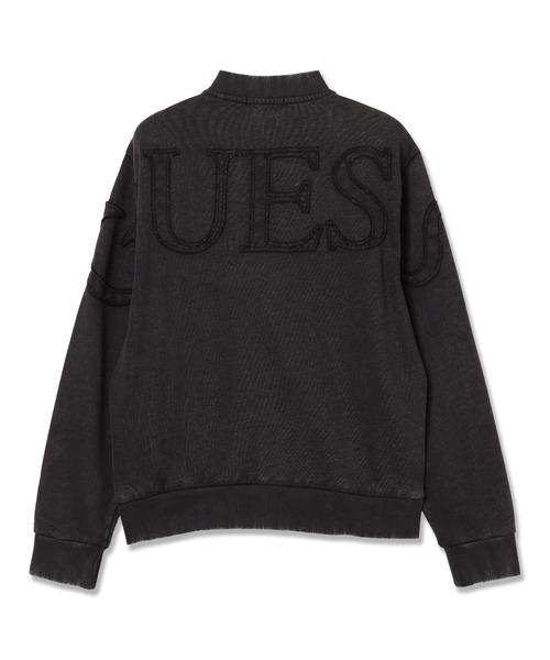 Guess(ゲス)の「HIGH Neck Washed Patch Top スウェット ジップアップ アウター(スウェット・メンズ・ブラウン/ブラック・SMALL/MEDIUM/X-LARGE/LARGE)」の13枚目の写真