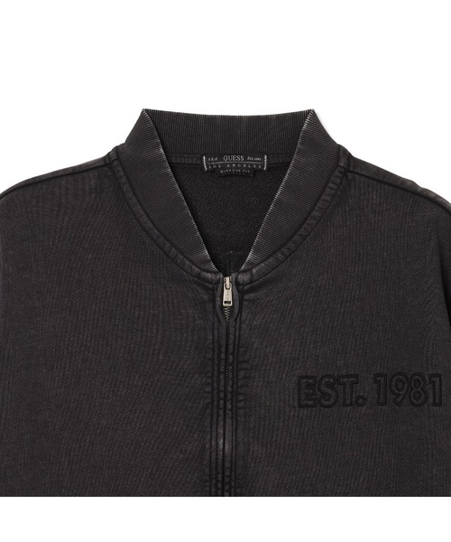 Guess(ゲス)の「HIGH Neck Washed Patch Top スウェット ジップアップ アウター(スウェット・メンズ・ブラウン/ブラック・SMALL/MEDIUM/X-LARGE/LARGE)」の12枚目の写真