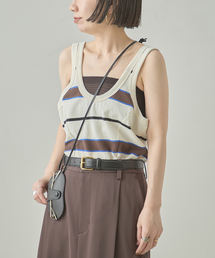 journal standard L'essage | TanC TOKYO/タンクトウキョウ PIQUE BORDER TANK ROMPERS ロンパース(タンクトップ)