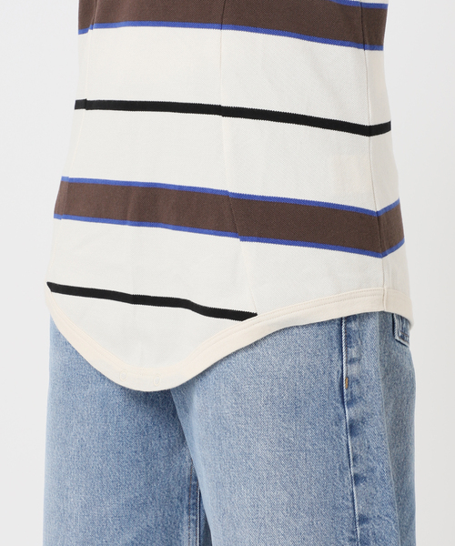 journal standard L'essage(ジャーナルスタンダードレサージュ)の「TanC TOKYO/タンクトウキョウ PIQUE BORDER TANK ROMPERS ロンパース(タンクトップ・レディース・アイボリー・FREE)」の3枚目の写真
