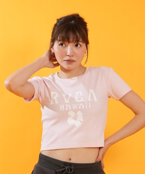 RVCA(ルーカ)の「RVCA/ルーカ 半袖 Tシャツ BG04C216(Tシャツ/カットソー・レディース・ホワイト/ライトピンク/ブラック・M/S)」の17枚目の写真