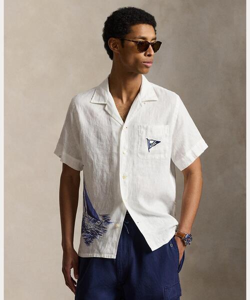 POLO RALPH LAUREN(ポロ ラルフ ローレン)の「クラシック フィット ノーティカル リネン キャンプ シャツ(シャツ/ブラウス・メンズ・マルチ・S/XS/L/M)」の1枚目の写真
