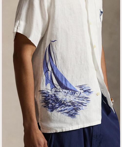 POLO RALPH LAUREN(ポロ ラルフ ローレン)の「クラシック フィット ノーティカル リネン キャンプ シャツ(シャツ/ブラウス・メンズ・マルチ・S/XS/L/M)」の5枚目の写真