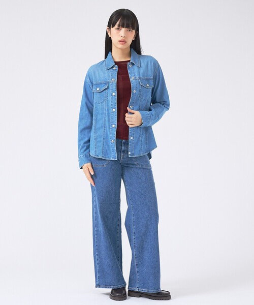 SOMETHING(サムシング)の「【SOMETHING/サムシング】G-SHIRT/デニムシャツ/デニム【WEB限定】(シャツ/ブラウス・レディース・インディゴブルー・フリー)」の5枚目の写真