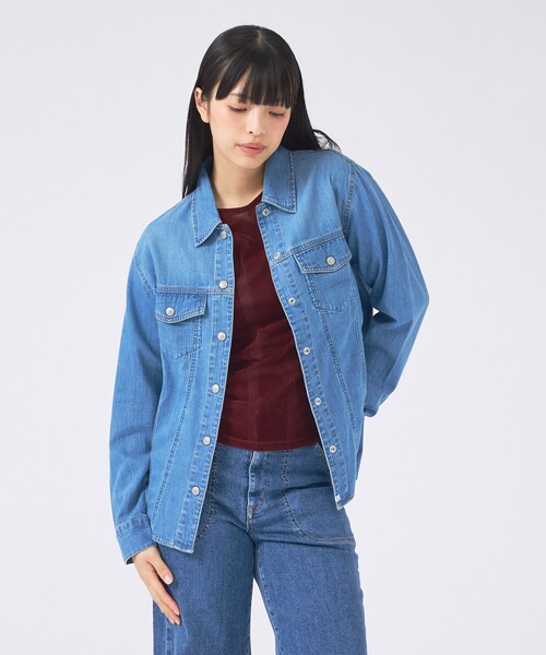 SOMETHING(サムシング)の「【SOMETHING/サムシング】G-SHIRT/デニムシャツ/デニム【WEB限定】(シャツ/ブラウス・レディース・インディゴブルー・フリー)」の8枚目の写真