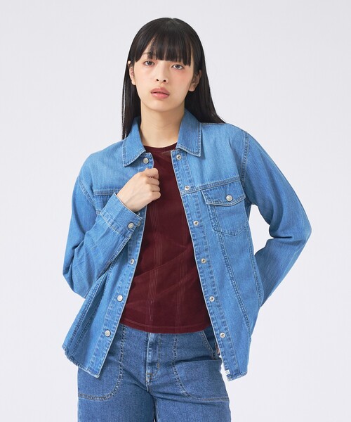 SOMETHING(サムシング)の「【SOMETHING/サムシング】G-SHIRT/デニムシャツ/デニム【WEB限定】(シャツ/ブラウス・レディース・インディゴブルー・フリー)」の9枚目の写真