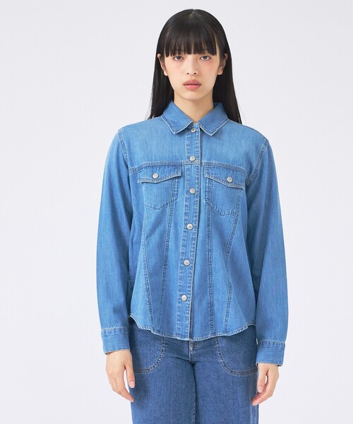 SOMETHING(サムシング)の「【SOMETHING/サムシング】G-SHIRT/デニムシャツ/デニム【WEB限定】(シャツ/ブラウス・レディース・インディゴブルー・フリー)」の10枚目の写真