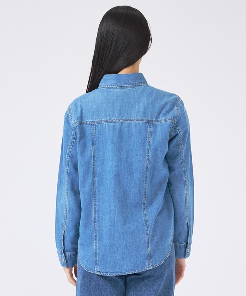 SOMETHING(サムシング)の「【SOMETHING/サムシング】G-SHIRT/デニムシャツ/デニム【WEB限定】(シャツ/ブラウス・レディース・インディゴブルー・フリー)」の12枚目の写真