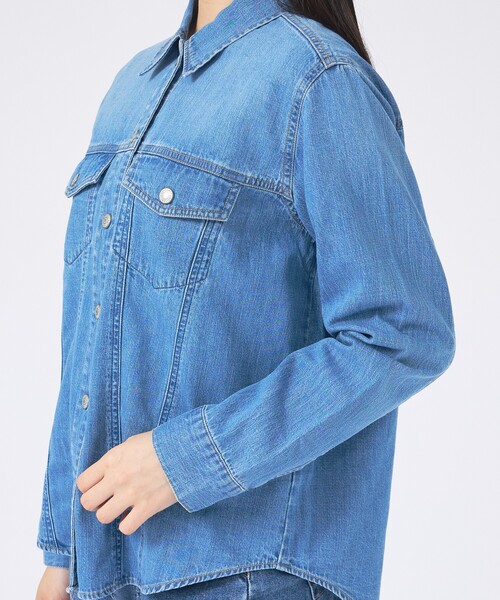 SOMETHING(サムシング)の「【SOMETHING/サムシング】G-SHIRT/デニムシャツ/デニム【WEB限定】(シャツ/ブラウス・レディース・インディゴブルー・フリー)」の13枚目の写真