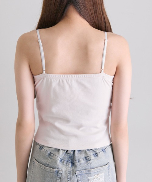 OLIVE des OLIVE（オリーブデオリーブ）の「レースカップ付きキャミ（Tシャツ/カットソー・レディース・ピンク/オフホワイト/ブラック・FREE）」の16枚目の写真