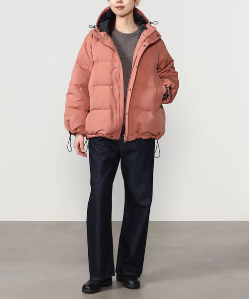 DANTON(ダントン)の「DANTON | ポリエステルタッサー ダウンフードジャケット WOMEN(ダウンジャケット/コート・レディース・ブラック/ピンク・S)」の11枚目の写真
