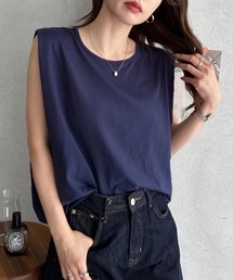 サイドタックノースリーブTシャツ