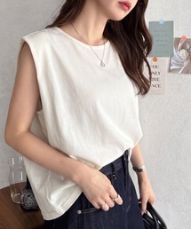 サイドタックノースリーブTシャツ