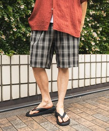 サッカーチェックショートパンツ