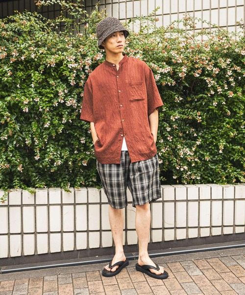niko and...（ニコアンド）の「サッカーチェックショートパンツ（その他パンツ・メンズ・ブラック/ブラウン・LARGE/MEDIUM）」の4枚目の写真