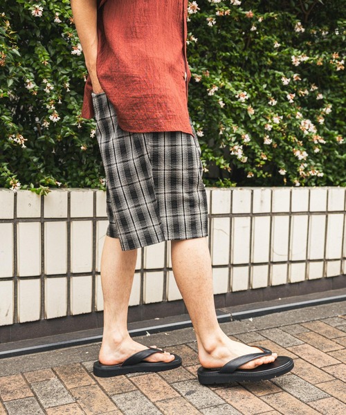 niko and...（ニコアンド）の「サッカーチェックショートパンツ（その他パンツ・メンズ・ブラック/ブラウン・LARGE/MEDIUM）」の6枚目の写真