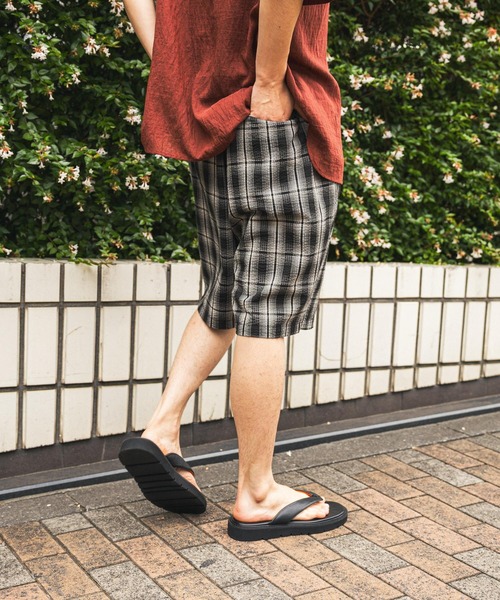 niko and...（ニコアンド）の「サッカーチェックショートパンツ（その他パンツ・メンズ・ブラック/ブラウン・LARGE/MEDIUM）」の7枚目の写真