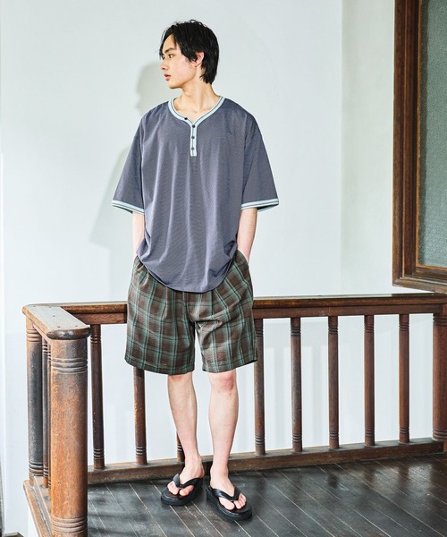 niko and...（ニコアンド）の「サッカーチェックショートパンツ（その他パンツ・メンズ・ブラック/ブラウン・LARGE/MEDIUM）」の8枚目の写真