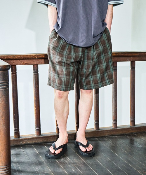 niko and...（ニコアンド）の「サッカーチェックショートパンツ（その他パンツ・メンズ・ブラック/ブラウン・LARGE/MEDIUM）」の10枚目の写真