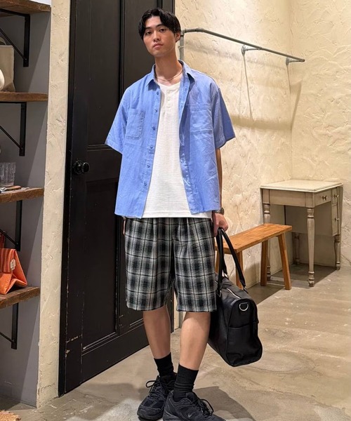 niko and...（ニコアンド）の「サッカーチェックショートパンツ（その他パンツ・メンズ・ブラック/ブラウン・LARGE/MEDIUM）」の16枚目の写真