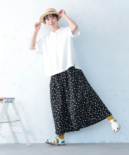 soulberry(ソウルベリー)の「しゅわしゅわドットのキュロット(その他パンツ・レディース・スミクロ・LL/3L/4L/5L/M/L)」の9枚目の写真