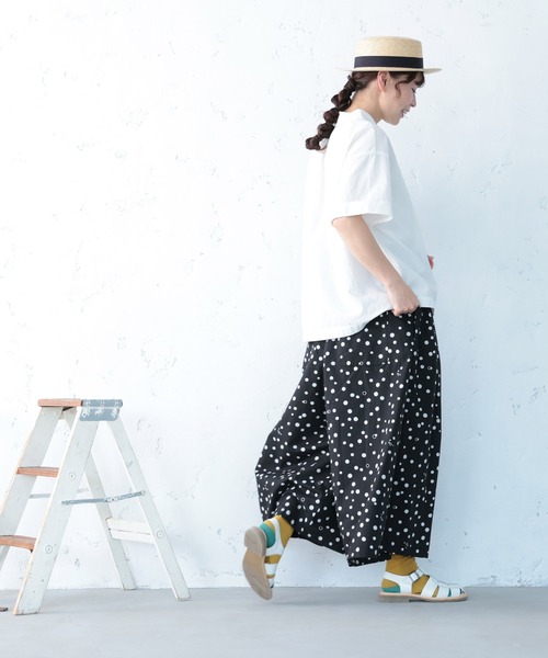 soulberry(ソウルベリー)の「しゅわしゅわドットのキュロット(その他パンツ・レディース・スミクロ・LL/3L/4L/5L/M/L)」の4枚目の写真