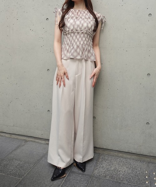 SOELA(ソエラ)の「【INGNI SOELA】チェックシャーリングブラウス/WEB限定(シャツ/ブラウス・レディース・ブラック系1/ブラウン系その他2・FREE)」の7枚目の写真