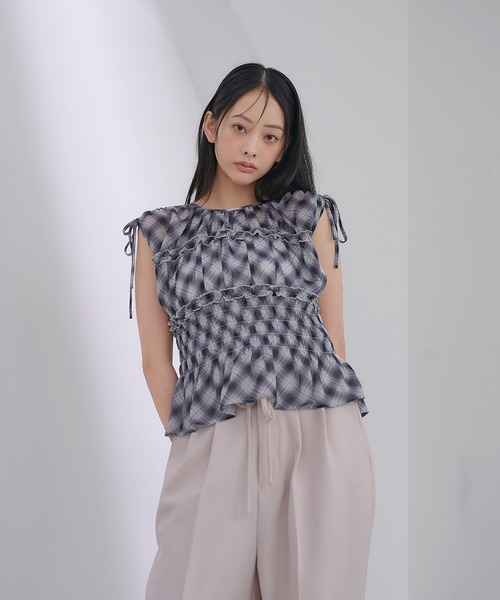 SOELA(ソエラ)の「【INGNI SOELA】チェックシャーリングブラウス/WEB限定(シャツ/ブラウス・レディース・ブラック系1/ブラウン系その他2・FREE)」の11枚目の写真