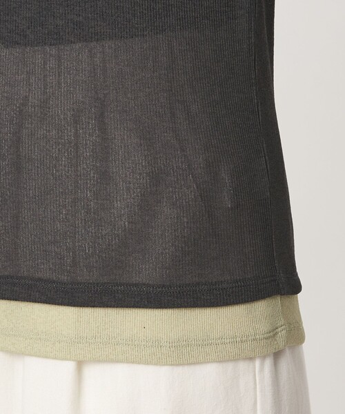 green label relaxing(グリーンレーベルリラクシング)の「シアー メランジ Tシャツ(Tシャツ/カットソー・レディース・ブラック/モカ/グレー・FREE)」の18枚目の写真